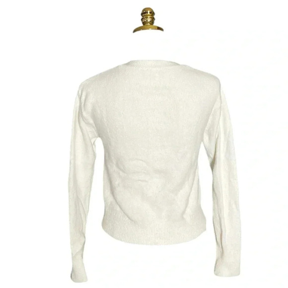 &OTHER STORIES | Buttoned Knit Off White Cotton & Wool Blend Cardigan Si… - Picture 4 of 8